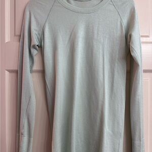 lululemon athletica Light Green Long Sleeve Top